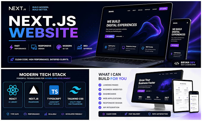build a modern nextjs website