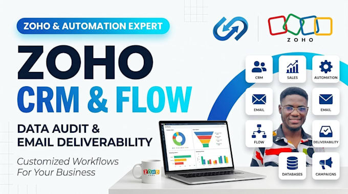 perform a zoho CRM data audit and fix email deliverability zoho flow automation