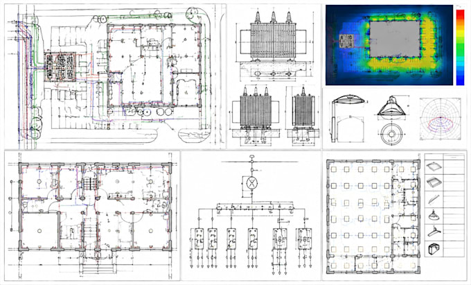 create electrical power layout transformer dialux lighting ohio autocad design