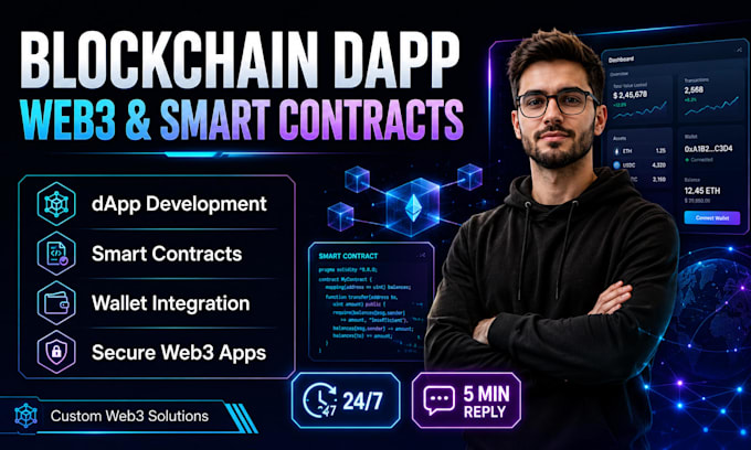 build a blockchain dapp web3 website or smart contract