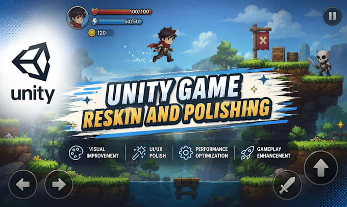 reskin your unity 2d, 3d game with new graphics and publish it