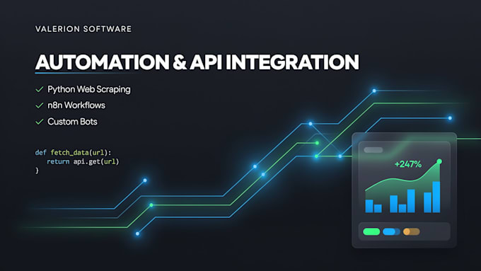 build custom python web scraping bot, automation, and API integration