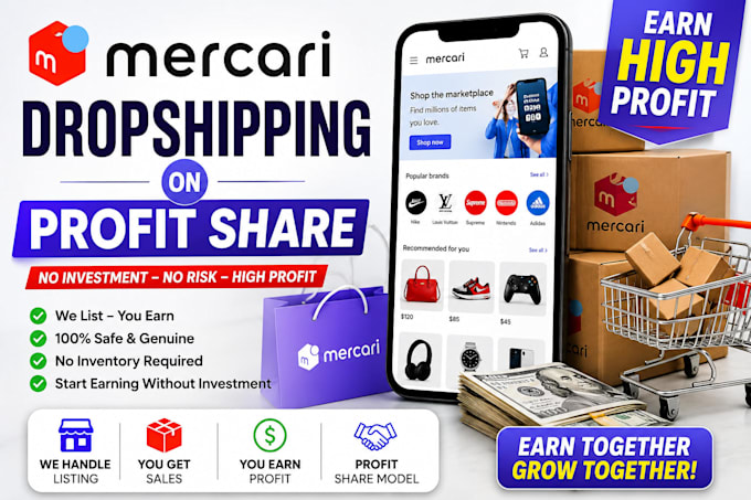 mercari dropshipping on profit share