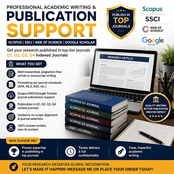 write and publish research articles in google scholar scopus indexed journals