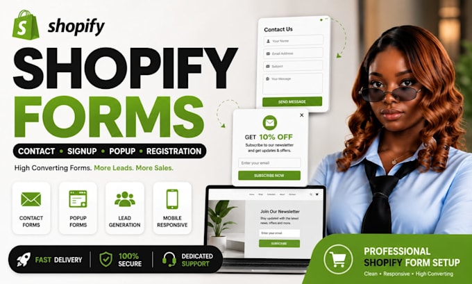 create, fix or customize shopify contact signup popup forms