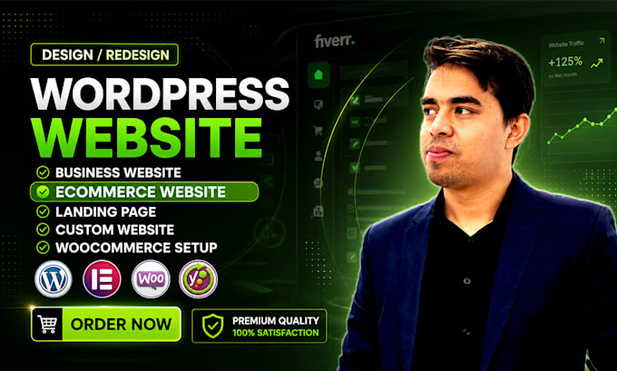 redesign wordpress website or build elementor wordpress website development