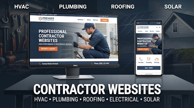 do hvac, plumbing, roofing, tree service, electrical, solar contractor websites