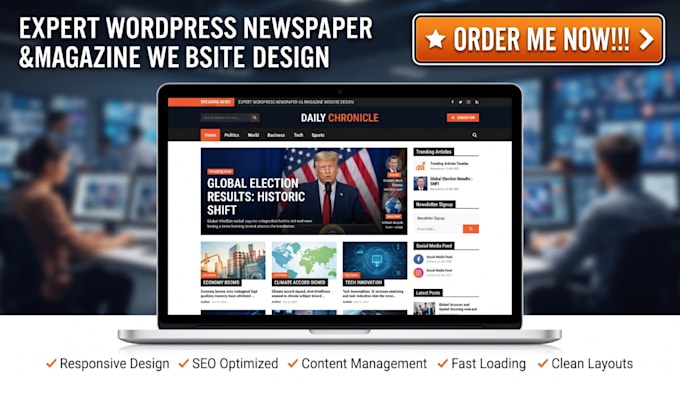 design wordpress newspaper or magazine website expertly