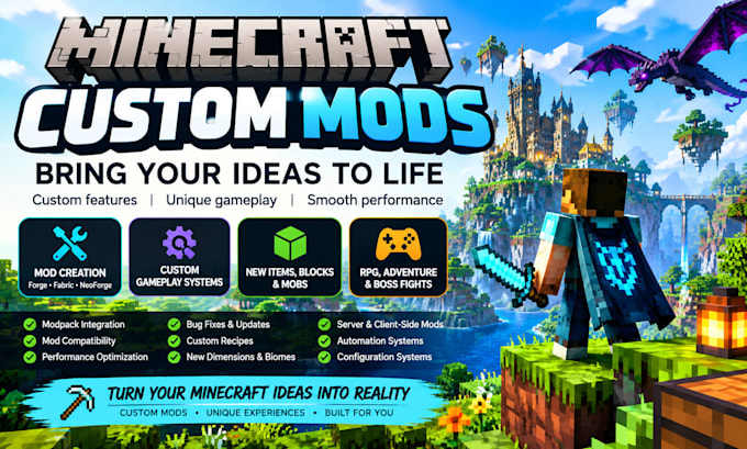 create minecraft neoforge,forge,fabric mod, minecraft plugin developer