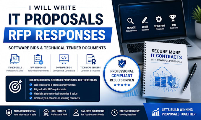 write IT proposal, rfp response, software bid, and technical tender document