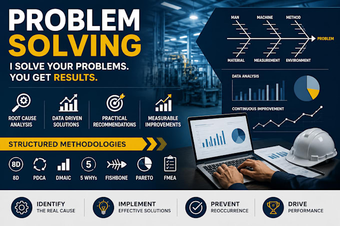 solve manufacturing and business process problems using structured methodologies