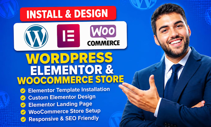 install wordpress elementor template elementor landing page design and ecommerce