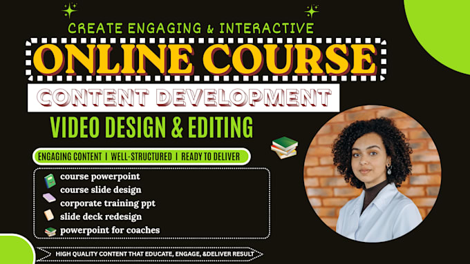 build powerpoint presentation design for online courses and training decks