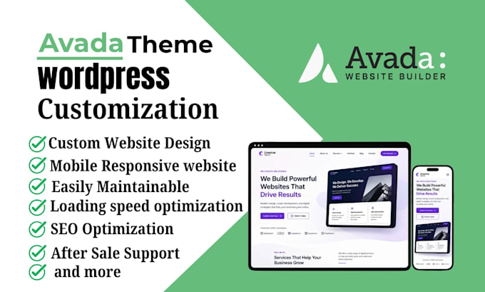 design wordpress website using avada install avada theme and fix any avada issue