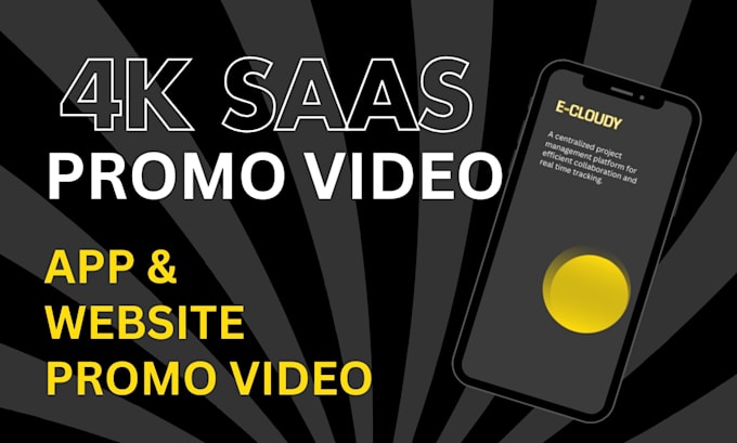 create exceptional 4k saas promo video saas demo video app or website preview