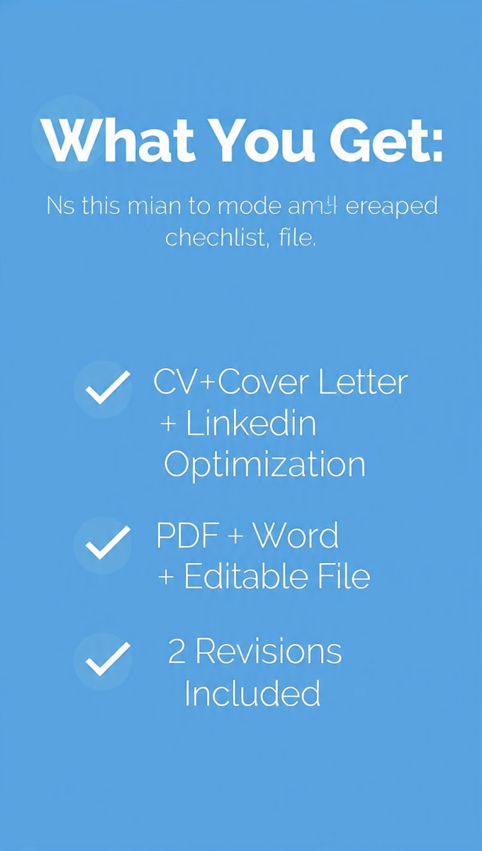 write professional CV and letter