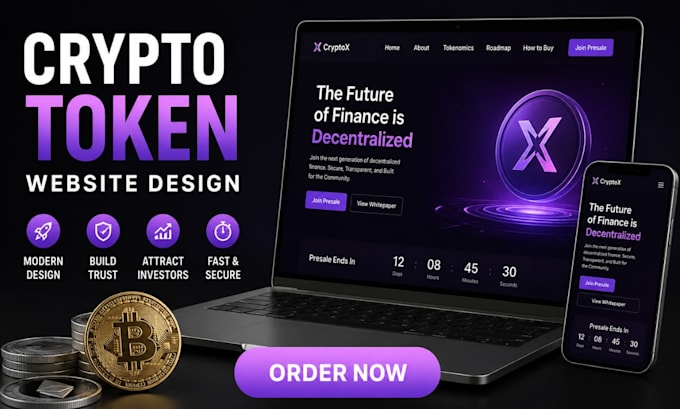 create crypto website, crypto token website, meme coin website