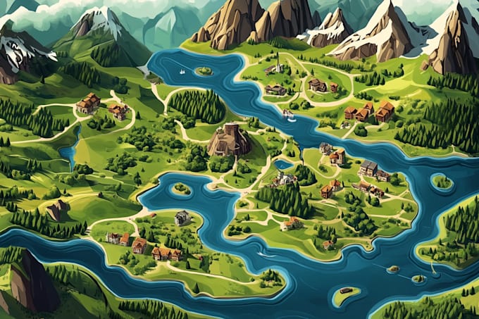 draw vector map in illustrator