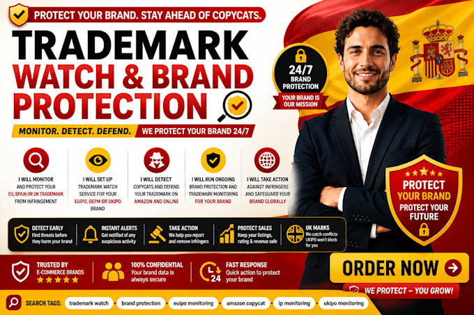 monitor and protect your eu, spain or uk trademark from infrigement