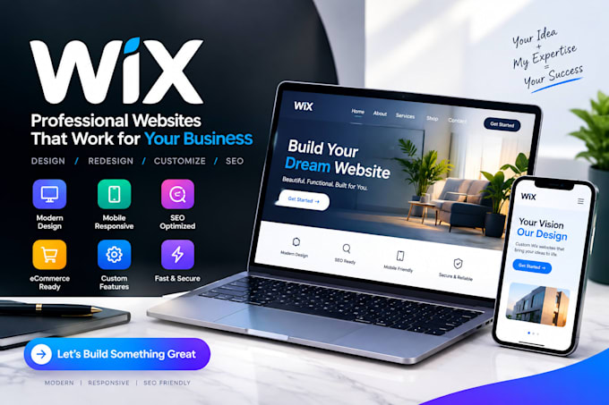 design redesign wix website seo wix website development wix ecommerece  studio