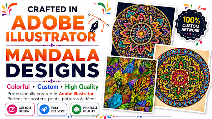 create custom vector mandala and ornamental designs