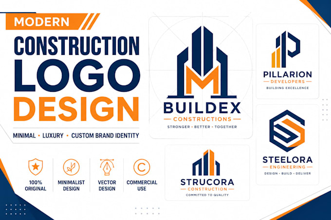 design premium construction logo for contractors