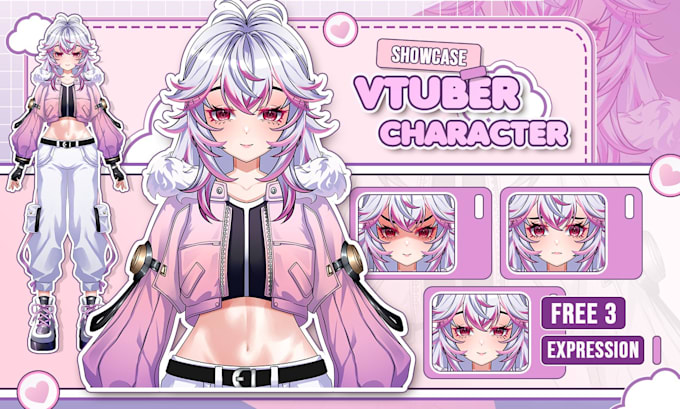 design and rig your live 2d vtuber model in anime style