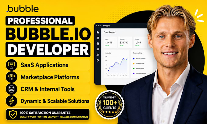 develop bubble io website bubble app bubble mvp bubble saas as bubble developer