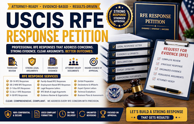 prepare customized request for evidence responses for immigration petitions