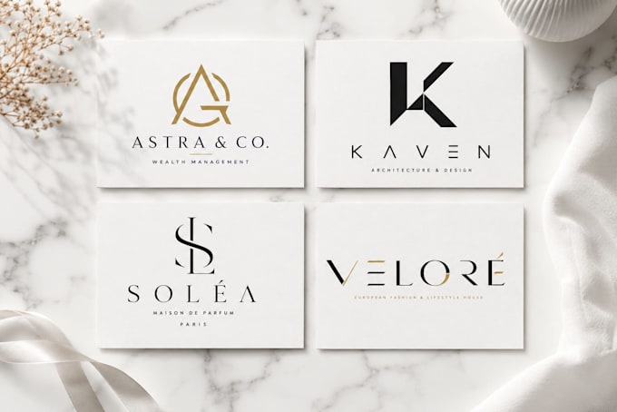 create a minimalist typography logo for your startup