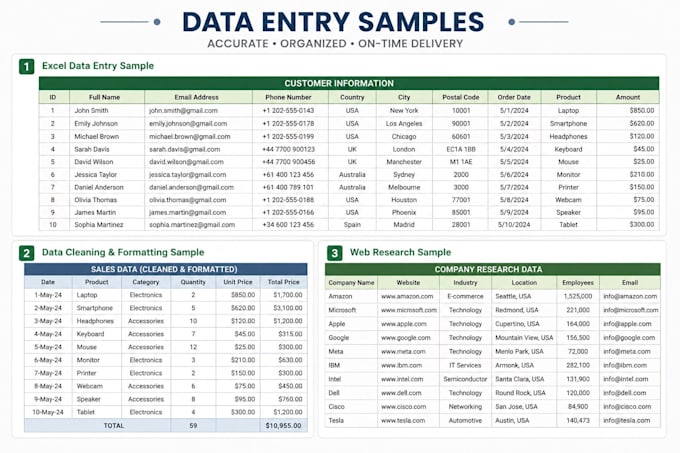 do accurate data entry, typing and microsoft excel tasks