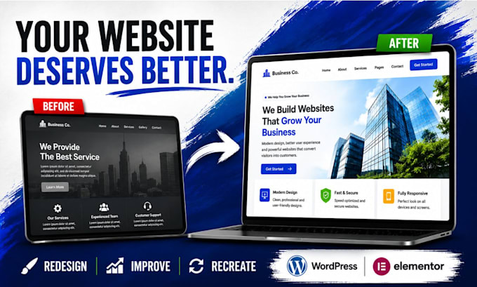 redesign, improve, or recreate your existing wordpress website
