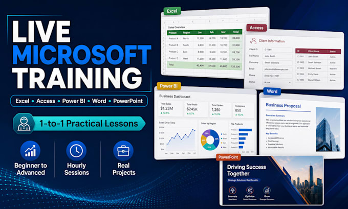 be your microsoft excel, access, power bi and office tutor