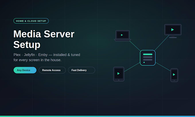 set up plex, jellyfin, or emby media server on your PC or cloud server