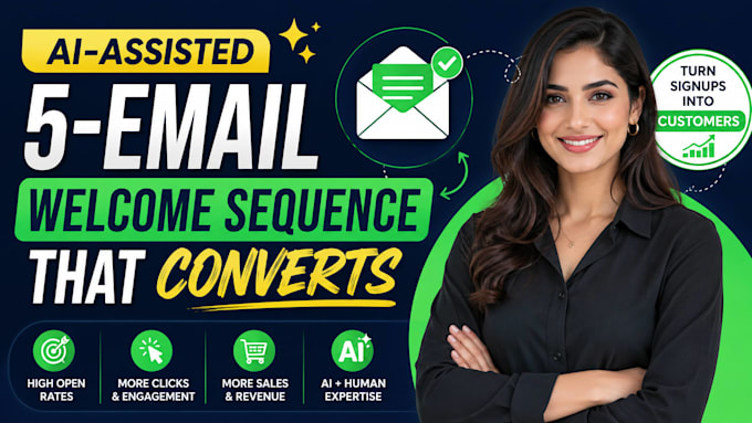create a 5 emails ai assisted welcome sequence