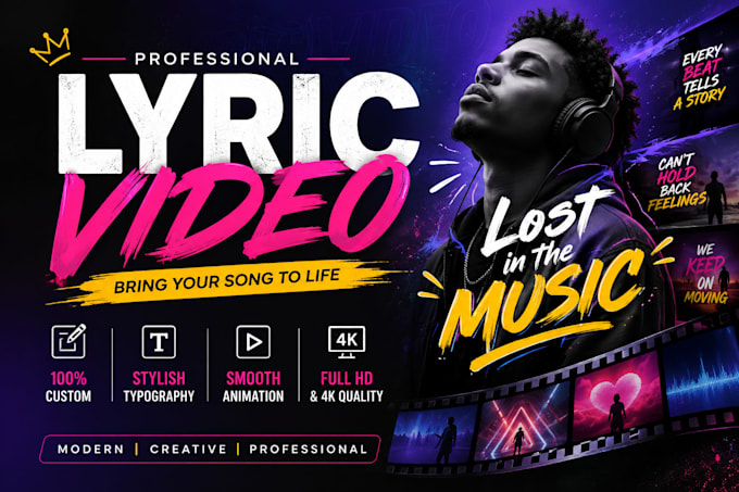 create a professional looking lyric video for your song