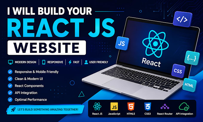 build a responsive react js website or web application