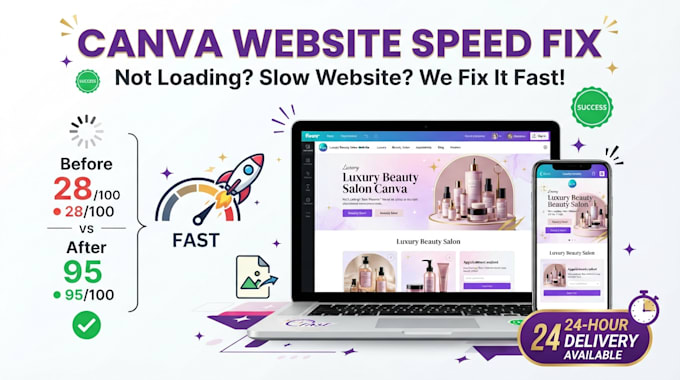 create canva website not loading slow fix image compression speed boost repair