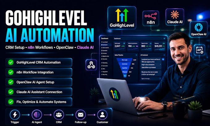 gohighlevel agent automation n8n workflow crm openclaw claude setup fix