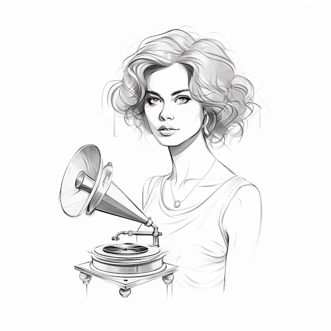 draw simple and complex product line art illustration