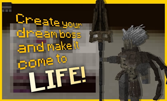 make you a premium and HD minecraft bedrock soulslike boss