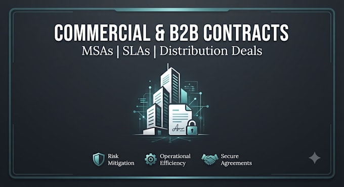 prepare legally structured commercial contracts and b2b agreements