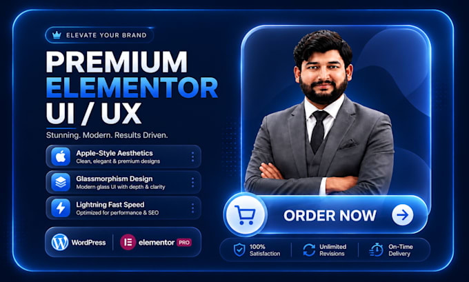 build a premium apple style elementor pro landing page