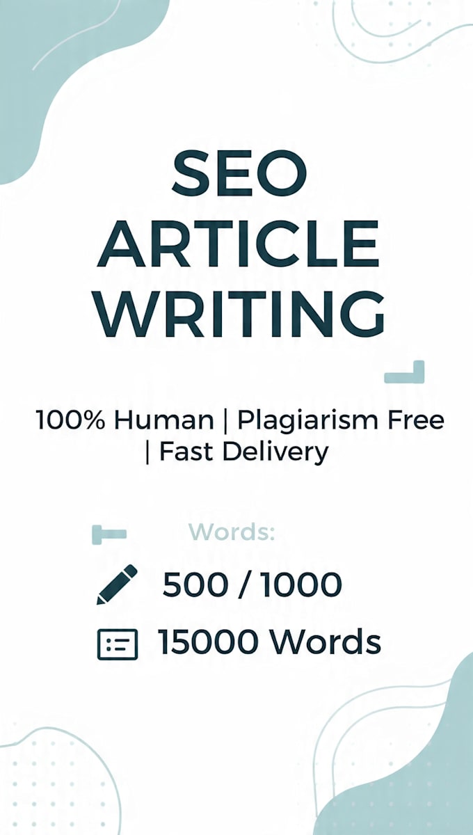 write SEO blog articles and website content