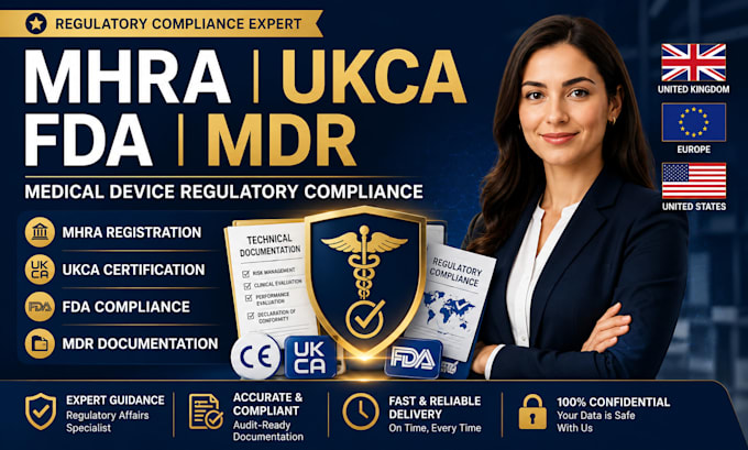 prepare mhra, ukca, fda and mdr compliance documentation