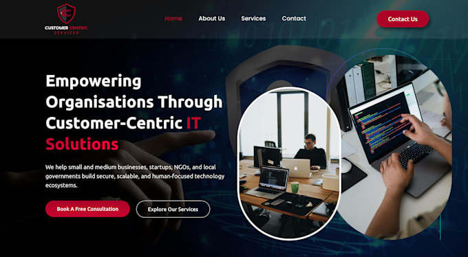 create a professional website for your small business