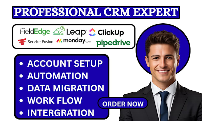 pipedrive monday com leap servicefusion buildern fieldwire clickup
