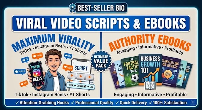write viral video scripts for tiktok reels and shorts