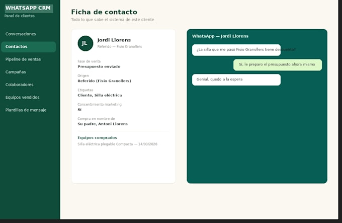 build a whatsapp CRM with campaign management and API integration