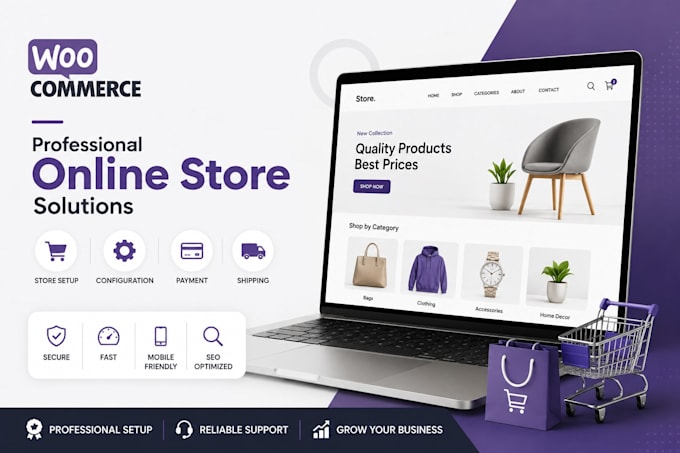 setup and configure your woocommerce online store